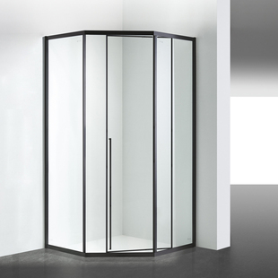 极窄钻石型侧移门淋浴房侧滑双开卫生间干湿分离隔断浴室玻璃整体