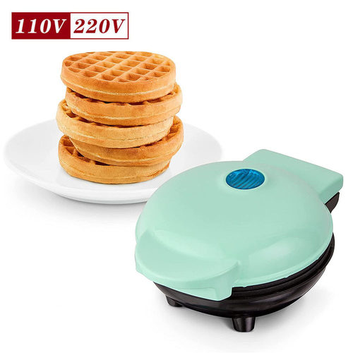 美规110v迷你早餐机爱心形华夫机圆形华夫饼机圆饼机waffle