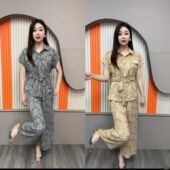 显瘦洋气上衣减龄短袖 新款 2025夏季 裤 时尚 子高档两件套女 休闲套装