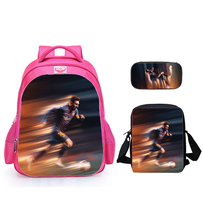 梅西 Leo Messi 儿童三件套 牛津纺书包+挎包+笔袋