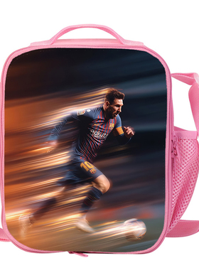 梅西 Leo Messi 系列竖款红色餐包日常休闲野餐包
