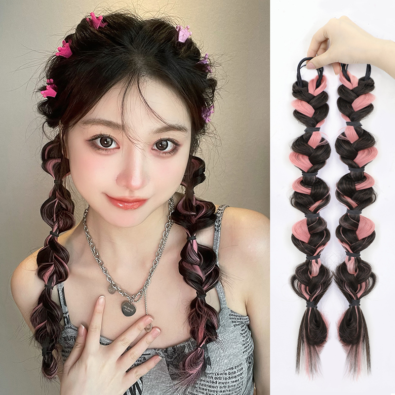 misssecret挑染麻花长辫子假发