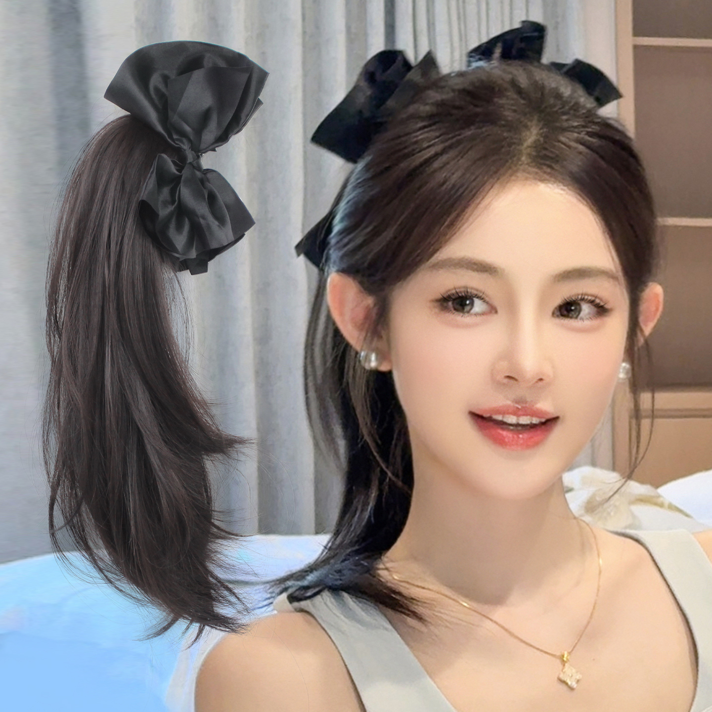 misssecret千金感气质抓夹马尾