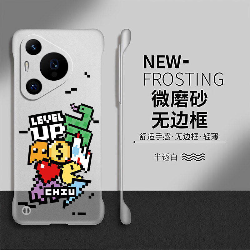 像素适用华为pura70手机壳p60保护套散热pura70pro创意p50防摔por透明透气ultra无边框p40pro+卡通p30硬壳art