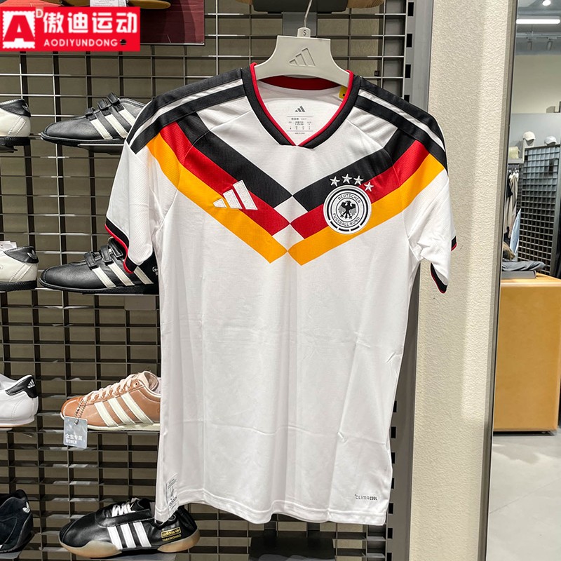 阿迪达斯男装2026夏德国主场世界杯球迷版速干透气短袖T恤KD8363