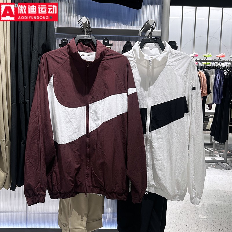 耐克夹克女2025秋款时尚大勾百搭梭织立领运动外套HV4108-100-652
