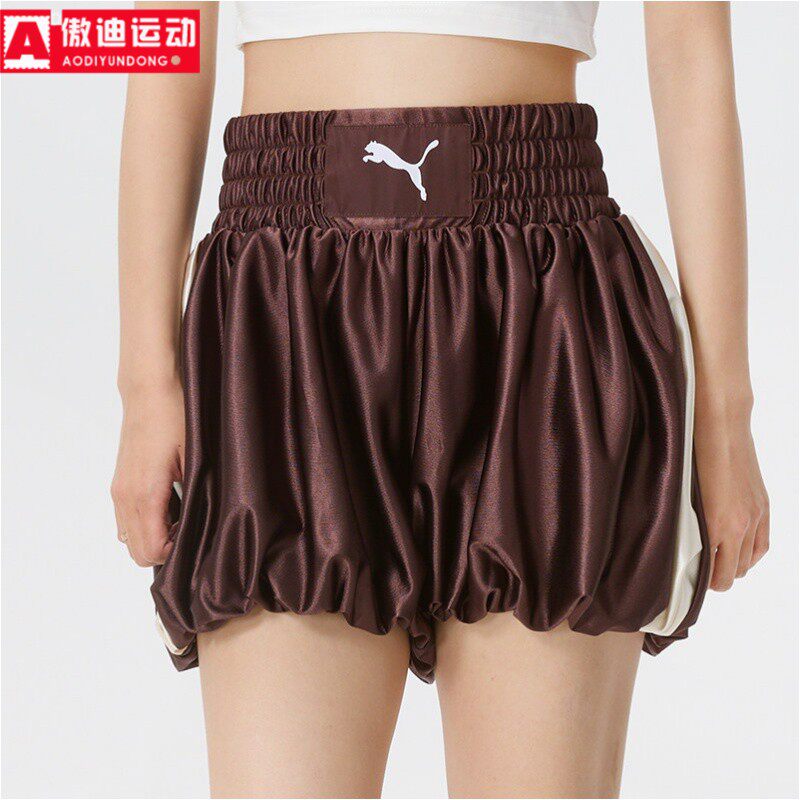 PUMA彪马女款2026夏季时尚百搭休闲蓬蓬花苞运动短裤 636887-13
