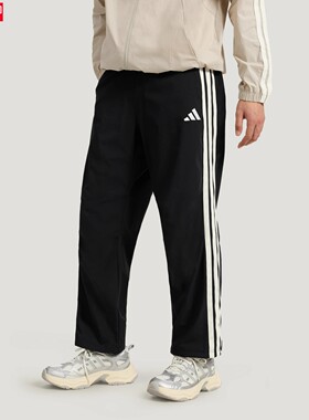 adidas阿迪达斯三条纹直筒修身拉绳速干26夏男运动休闲长裤KR2545