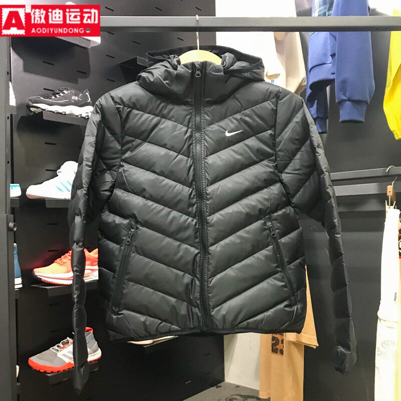 耐克羽绒服女2025冬款轻羽绒系列拒水保暖连帽休闲外套HV5106-010