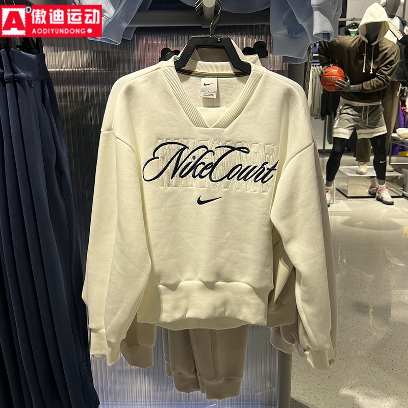 耐克女装卫衣2026春季新款加绒保暖圆领运动休闲套头衫IB0758-133