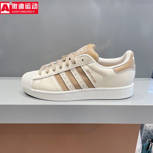 阿迪达斯男女鞋2025秋新款经典三叶草贝壳头运动鞋休闲板鞋JR6988