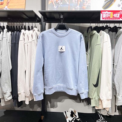 耐克男装2024春AJ篮球训练针织加绒圆领运动卫衣套头衫FB6935-436
