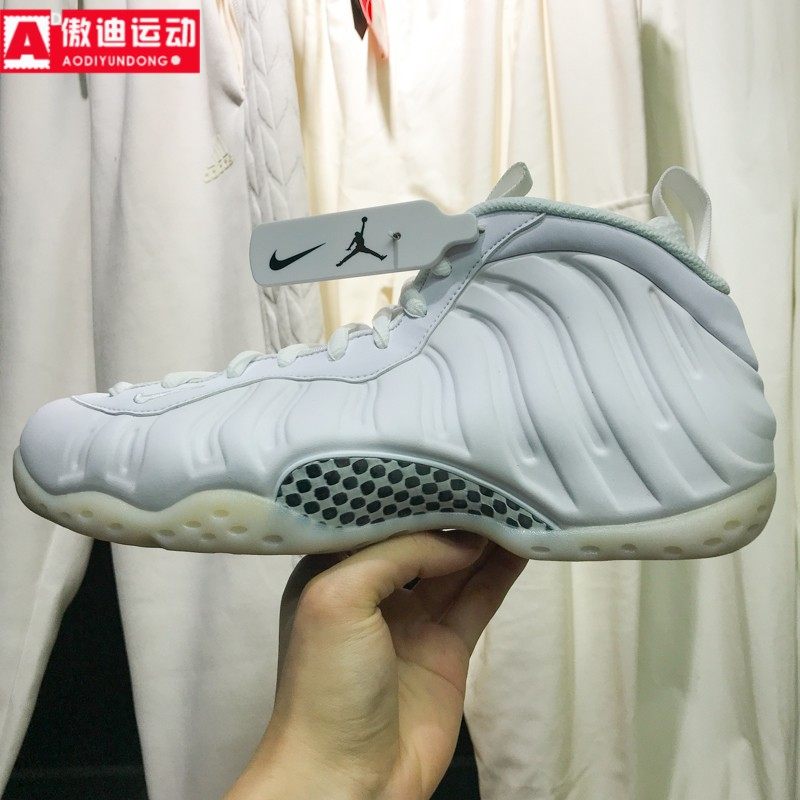 NIKE耐克男鞋Air Foamposite中帮白喷训练运动鞋篮球鞋HJ5195-100