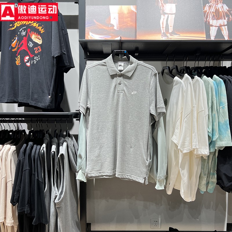 Nike耐克2024夏季男子针织透气短袖T恤休闲运动POLO衫 FN3895-063