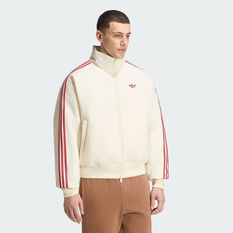 Adidas三叶草外套男2026冬季新款户外休闲运动立领保暖棉服KS4156