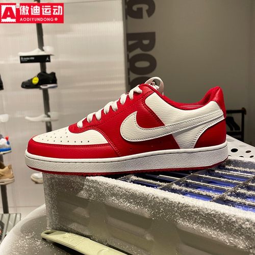 耐克男鞋Nike2026新款经典COURT VISION休闲鞋红白板鞋HM9862-600