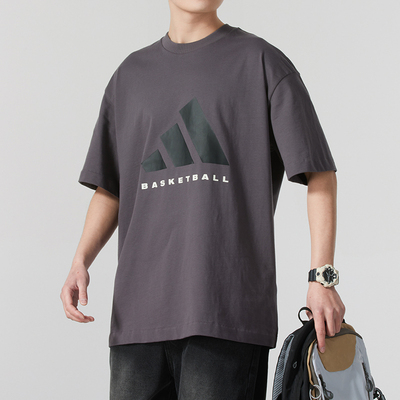 阿迪达斯男女款2025春款纯棉舒适运动休闲情侣短袖 JC7834 JD6129