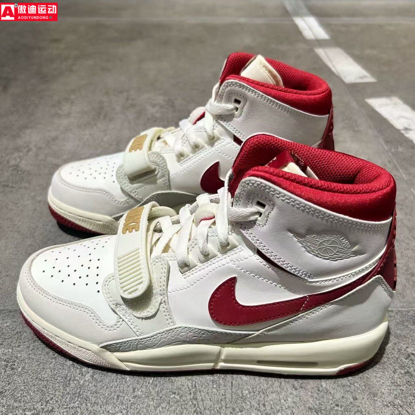 耐克Nike大童鞋2026春新品经典AJ312米红板鞋高帮女鞋 IQ9785-161