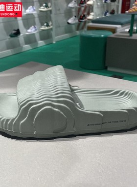 阿迪达斯三叶草男女鞋2024夏季款舒适耐休闲一字拖鞋沙滩鞋IG8264