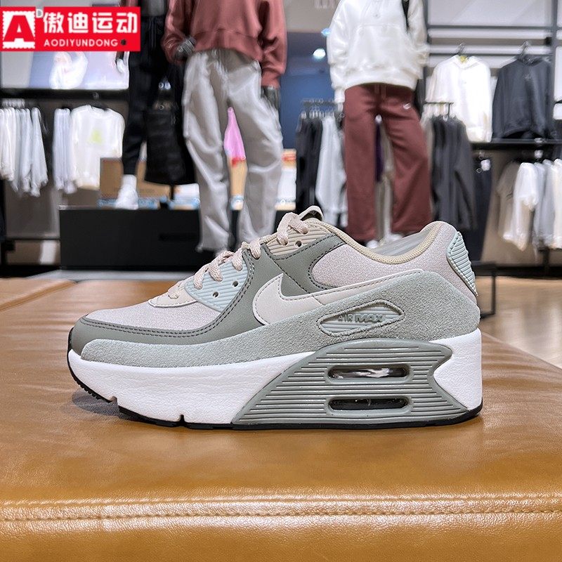 耐克女鞋2024冬AIR MAX 90双层气垫缓震增高运动休闲鞋FD4328-108