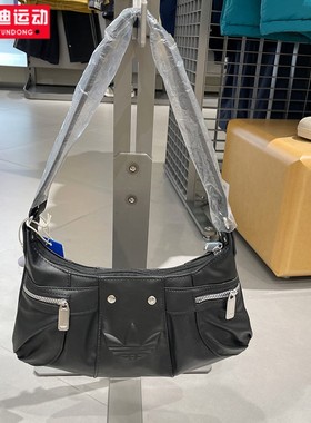 阿迪达斯三叶草女子2025冬款时尚随性松弛休闲腋下挎包拎包KF4485