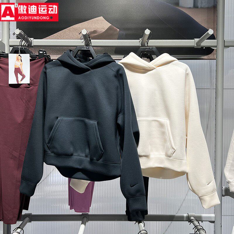 耐克卫衣女装2026春季新款经典双面针织宽松套头连帽衫IF0329-010