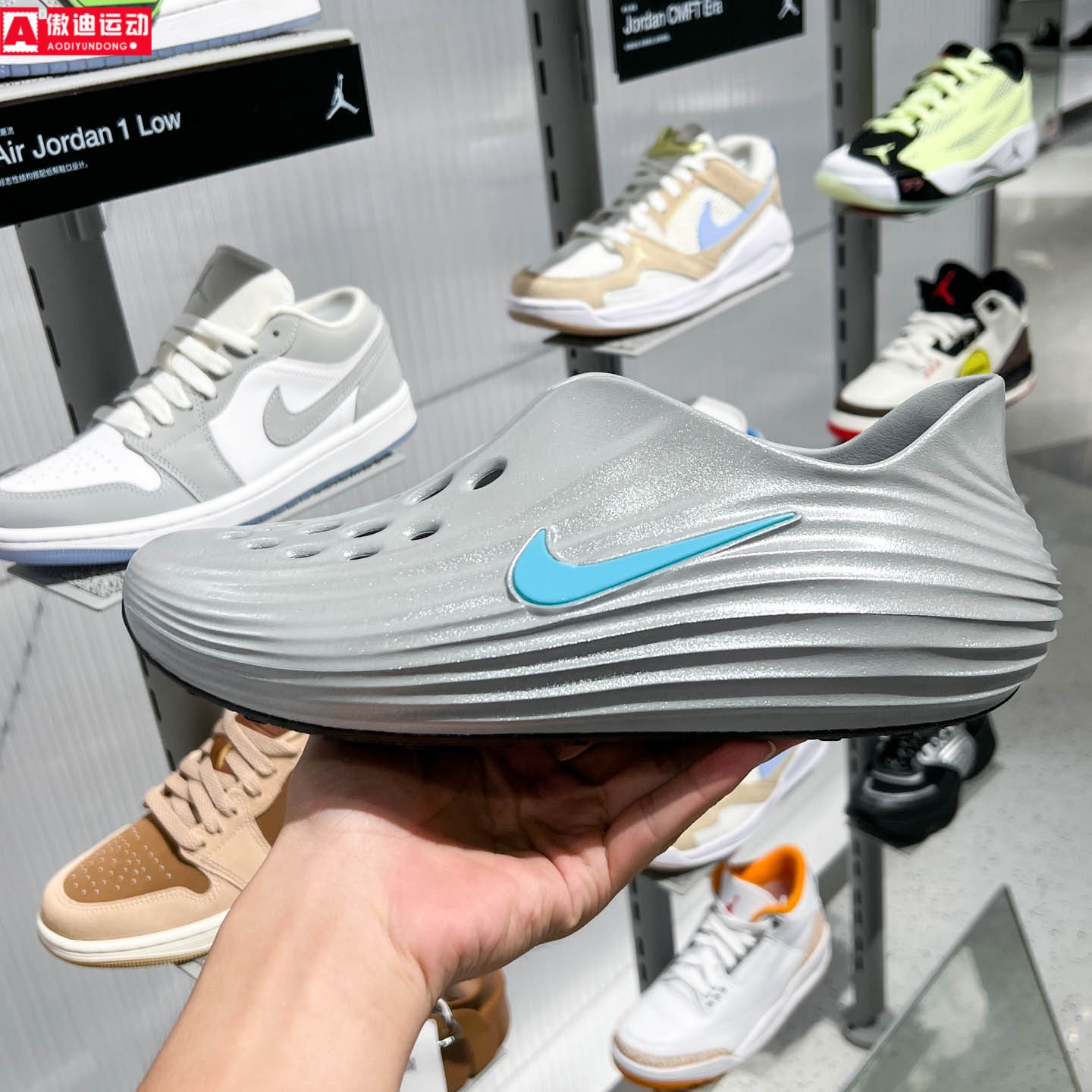Nike耐克男洞洞鞋2026新款reactx rejuven8包头鞋凉鞋 HV5060-006