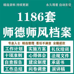幼儿园师德师风档案资料教师培训演讲x稿ppt督导检查专项实施方案