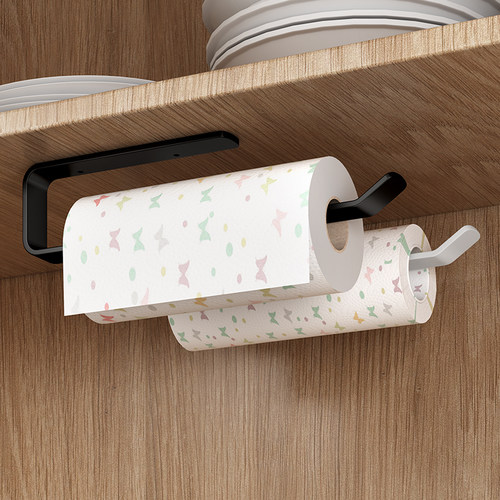 日系厨房纸巾架壁挂式保鲜膜吸油