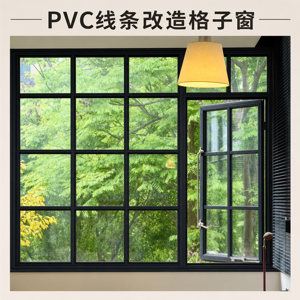 pvc平板线条自粘窗户玻璃边框装饰条法式格子窗改造贴条diy田园风