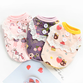 薄款 可爱宠物比熊幼犬泰迪狗狗衣服春装 纯棉公主猫咪小狗背心夏季