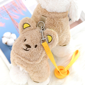 宠物博美泰迪比熊小型犬狗狗衣服保暖四脚可牵引绳绒衣新款 秋冬款