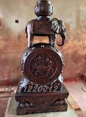 铜鼓雕塑 大型黄铜铜鼓雕塑广西民族乐器铜鼓铜锣壮族鼓定制