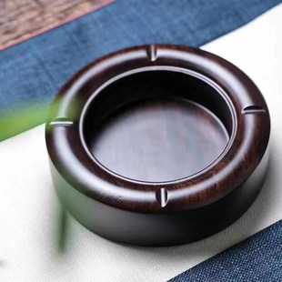 优选黑檀木烟灰缸创意个性 可以定制 复古中式 家用烟N缸客厅摆件