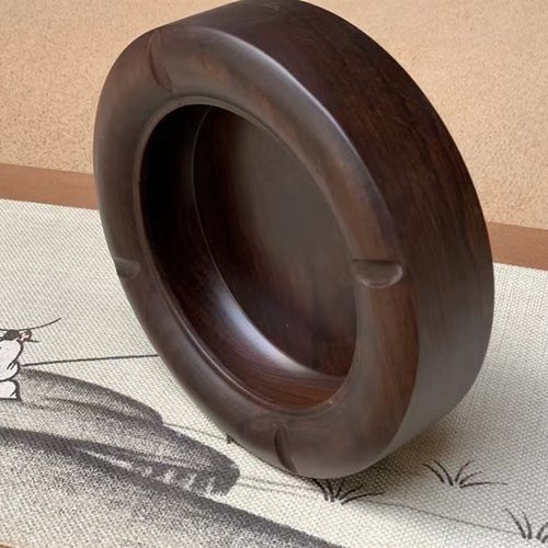 精选实木家f用个性潮流烟灰缸客厅黑檀中式烟缸