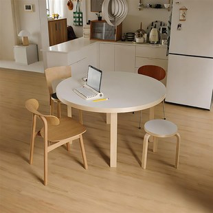 精选北欧实木餐桌s家用小户型吃饭中古长方形电脑桌artek