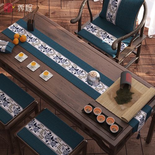 精选桌旗中式禅意桌布p茶桌高端茶席高级感定制茶台新中式长条中