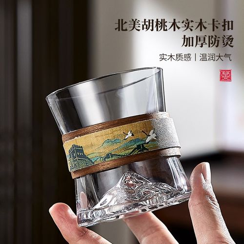 精选新中式耐高温玻璃杯喝水杯子套装家用M客厅待客轻奢高级感泡