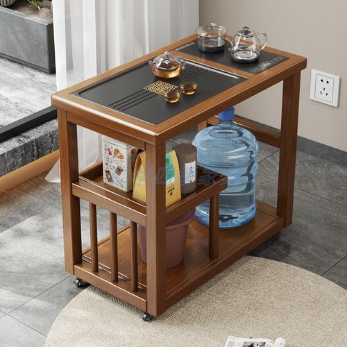 精选移动茶台小茶桌阳台茶桌椅组合茶水柜小户Q型家用功夫小茶几