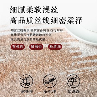 优选圆形地d毯客厅免洗可擦轻奢高级书房衣帽间卧室床边隔音地垫