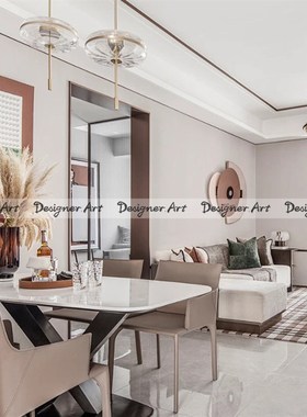 精选欧式轻奢现代简约q灰色焦糖色玻璃花器花瓶摆件样板房售楼处