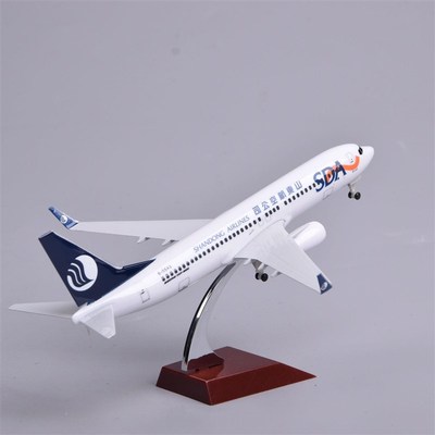 优选飞机模型仿真合金可收起落架20cmH带轮山东航空737客机起落架