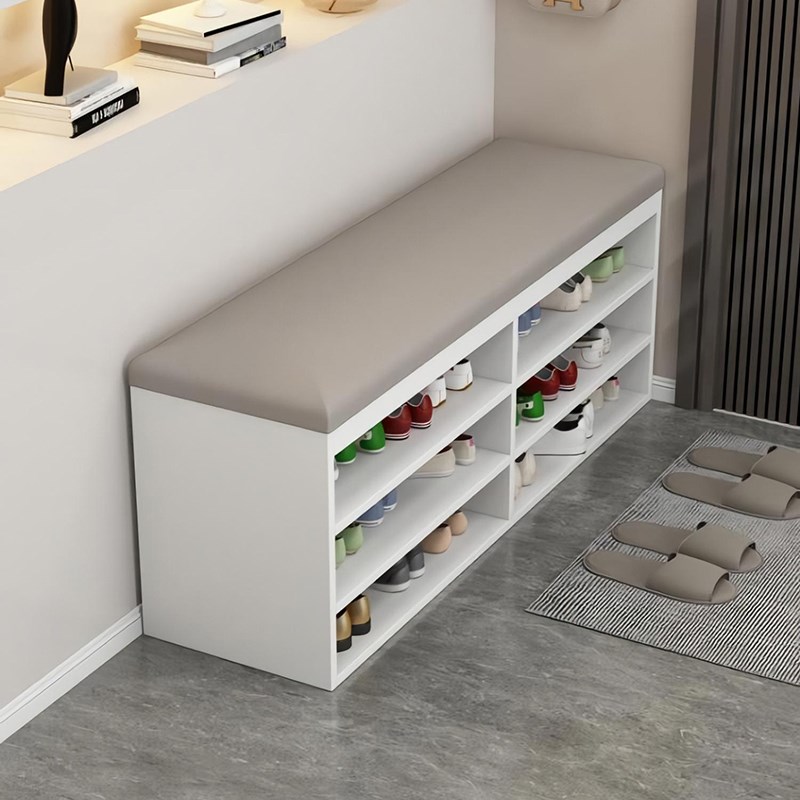 优选家用门口鞋柜坐凳一体入G户穿鞋凳进门可坐实木鞋柜鞋