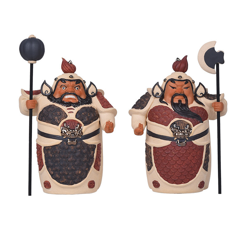 优选小门c神哼哈二将摆件入门玄关隔断柜装饰品新中式陶瓷乔迁新,家居饰品,桌面摆件,淘宝优惠券,粉丝福利购,淘宝优惠卷