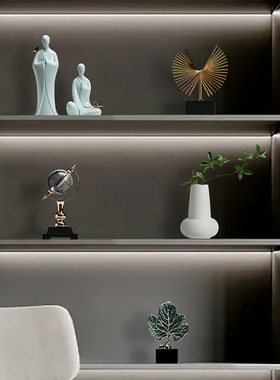 优选现代新中式摆件m家居装饰品轻奢高档客厅酒柜玄关电视柜工艺