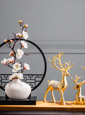 优选新中式禅意摆件家居r客厅创意房间书现电视柜小饰设架代玄关