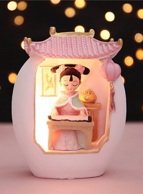 优选创意风少女心礼品古风宫廷风满庭芳小夜N灯格格系列氛家居摆