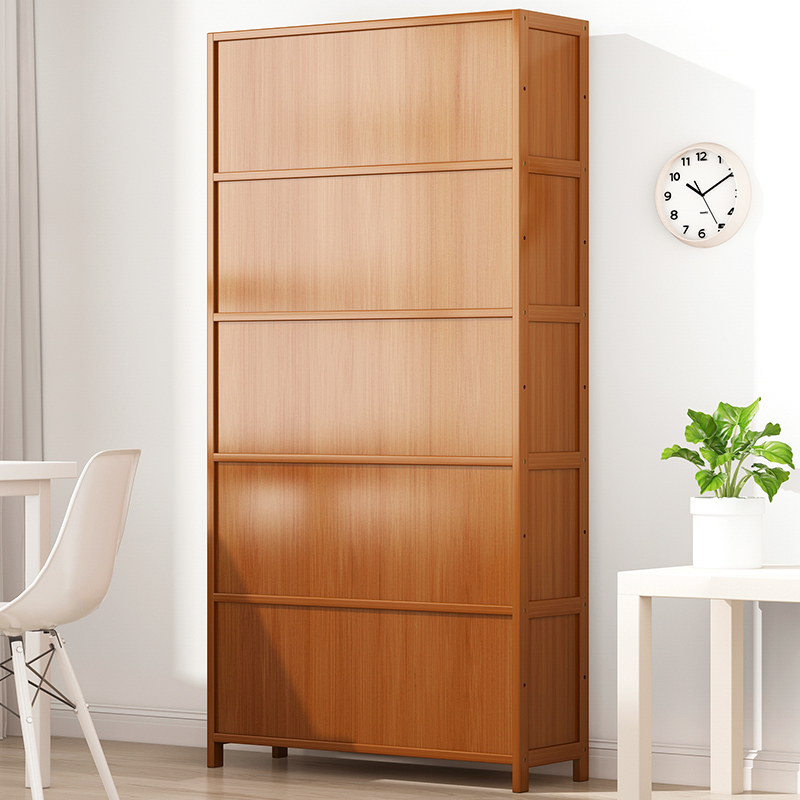 优选实木书d柜带门家用儿童角落书架网红美式电视墙边窄柜展示置