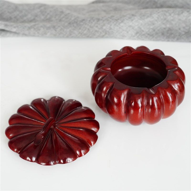 优选红木烟灰缸木质中p式烟缸实木办公室木头创意个性复古大号水