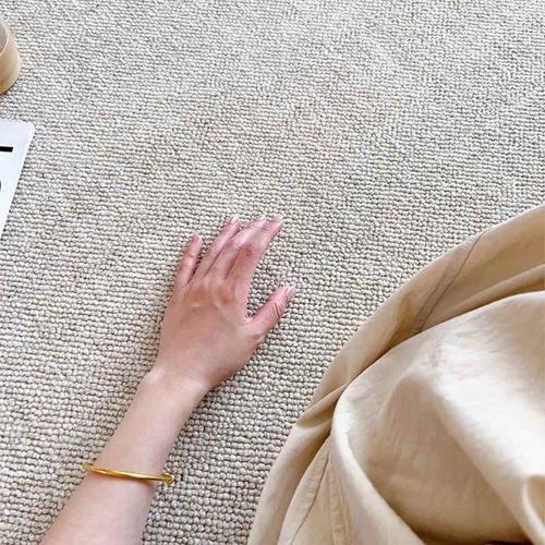 优选乔南家居侘寂风客厅羊毛混纺家C用免打理灰色别墅地毯卧室高